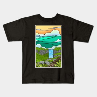 Paradise Waterfall Kids T-Shirt